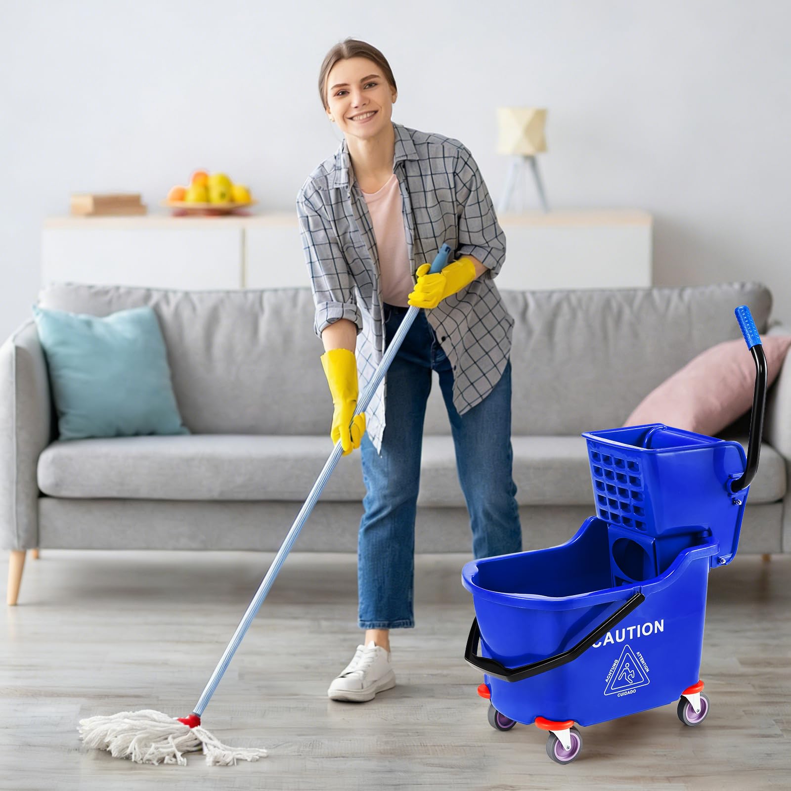 Kitchen Flooring Commercial - Commercial Mop Bucket with Side Press