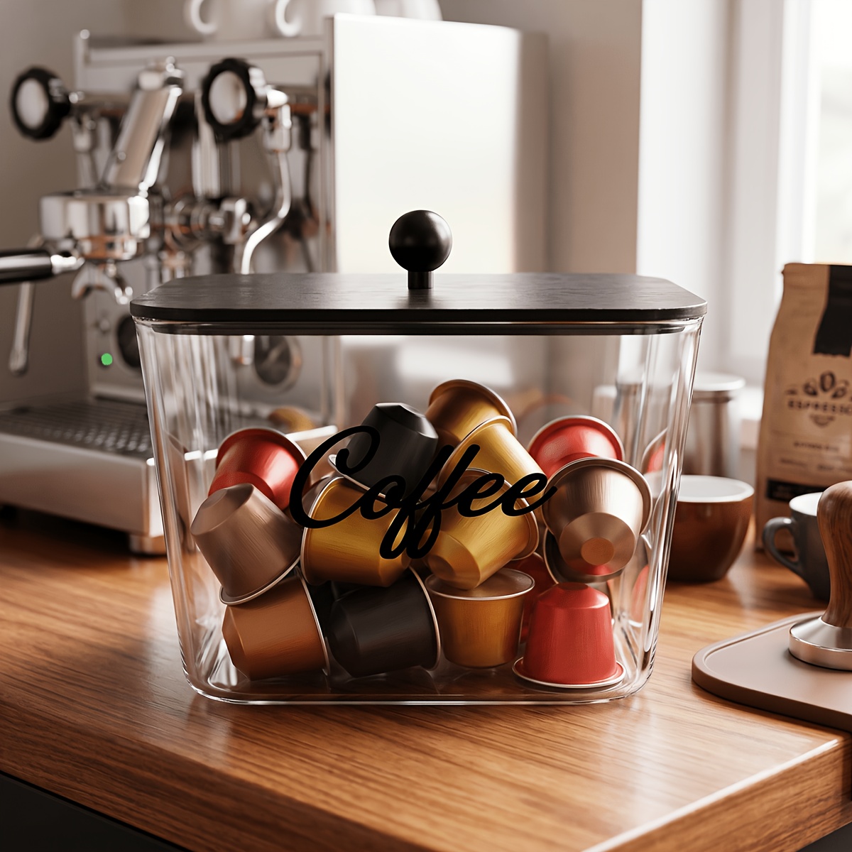 Commercial Kitchen Shed - Coffee Pod Holder with Lids Plastic