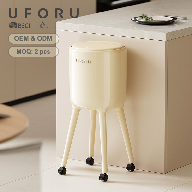 Commercial Kitchen Bin - UFORU Tall Standing Trash Can with