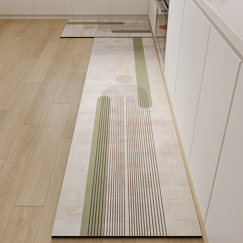 Kitchen Flooring Commercial - Minimalist geometric diatomaceous earth mat for