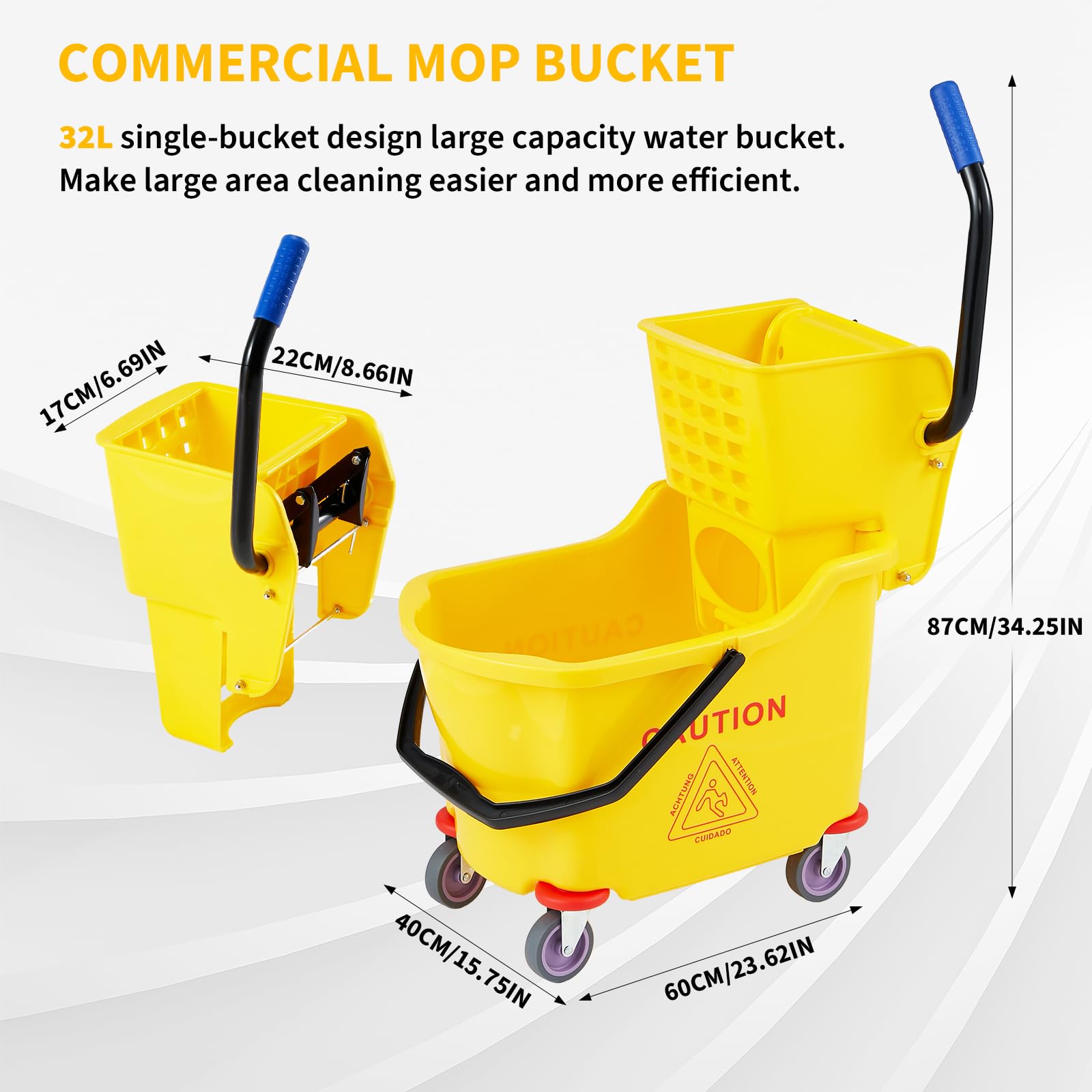 Commercial Mop Bucket with Sid - Kitchen Flooring Commercial review and price