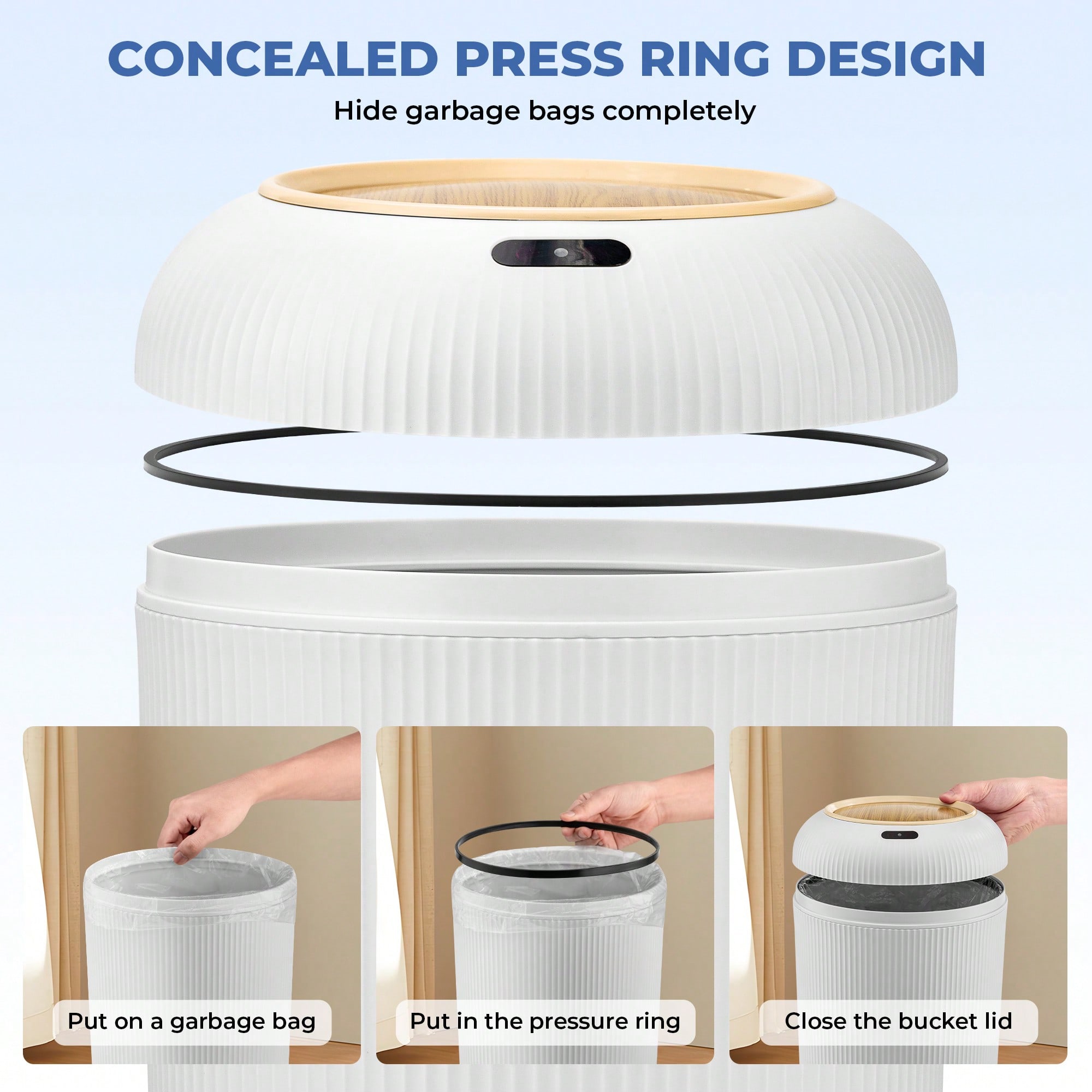 Motion Sensor Trash Can with L - Commercial Kitchen Bin review and price