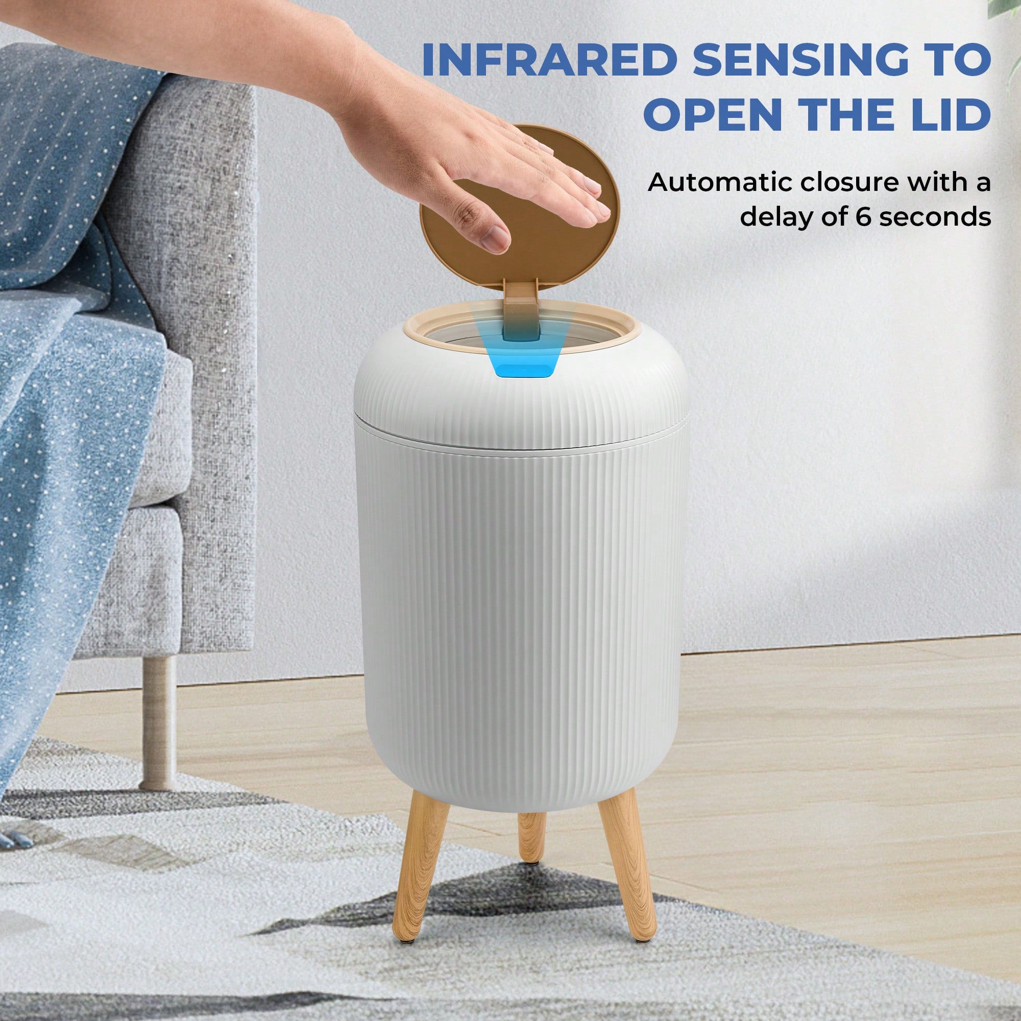 Motion Sensor Trash Can with L - Commercial Kitchen Bin review and price