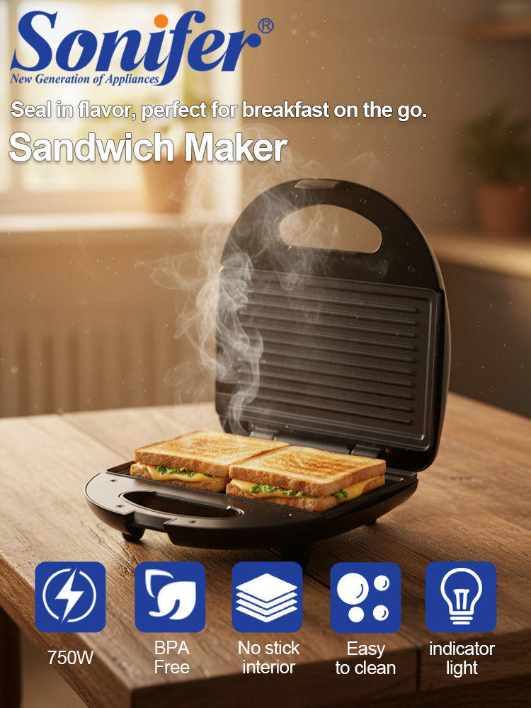 Sandwich Maker Sonifer SF-6173 - Sandwich Press Panini review and price