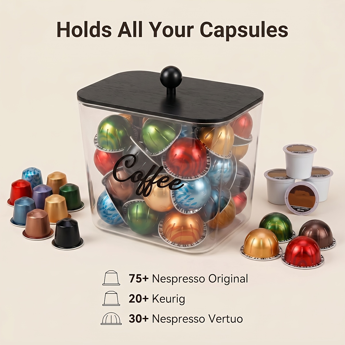 Coffee Pod Holder with Lids Pl - Commercial Kitchen Shed review and price
