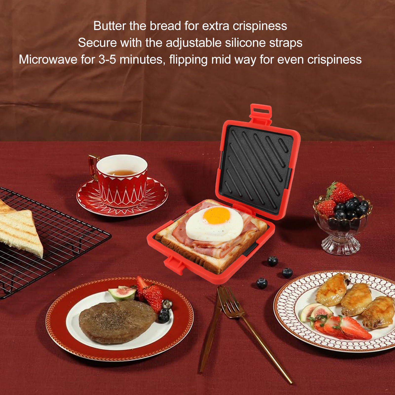 Toastie Maker Microwave Toasti - Sandwich Press Panini review and price