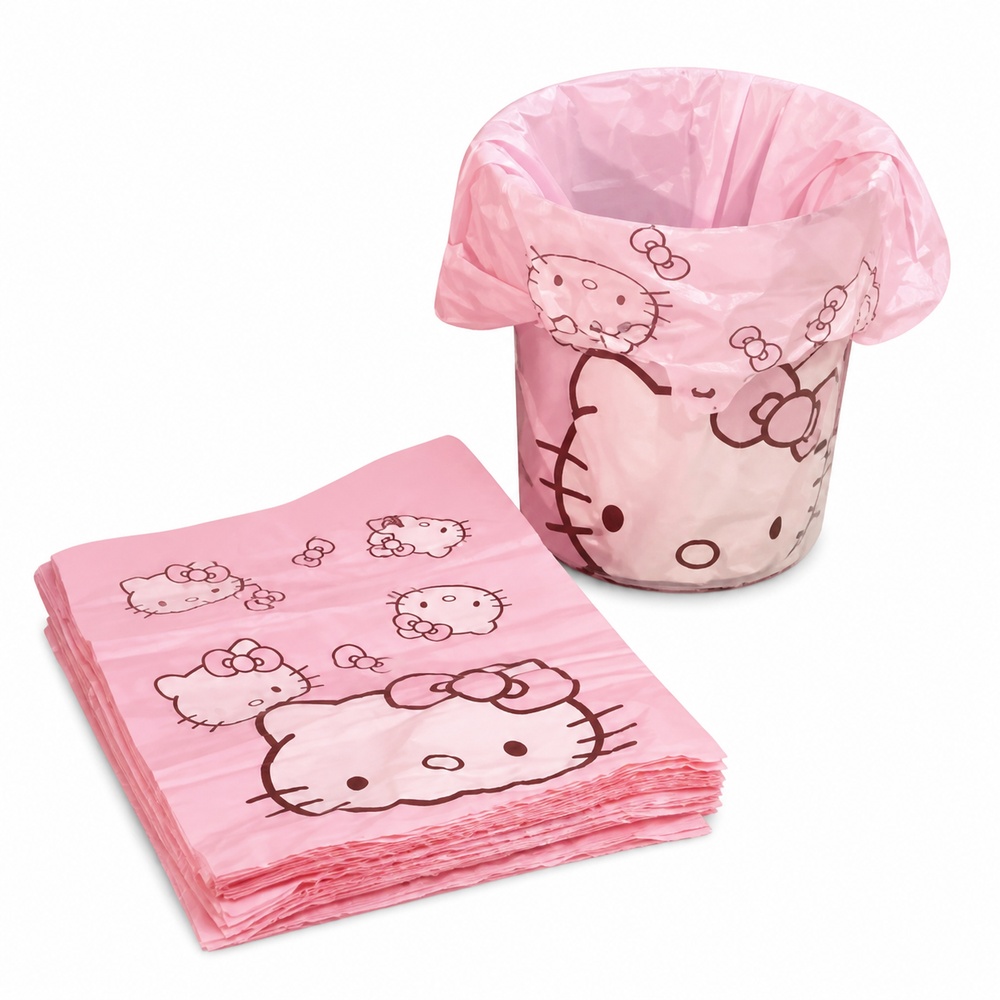 Pink Cartoon Cat Printed Vest  - Commercial Kitchen Bin review and price