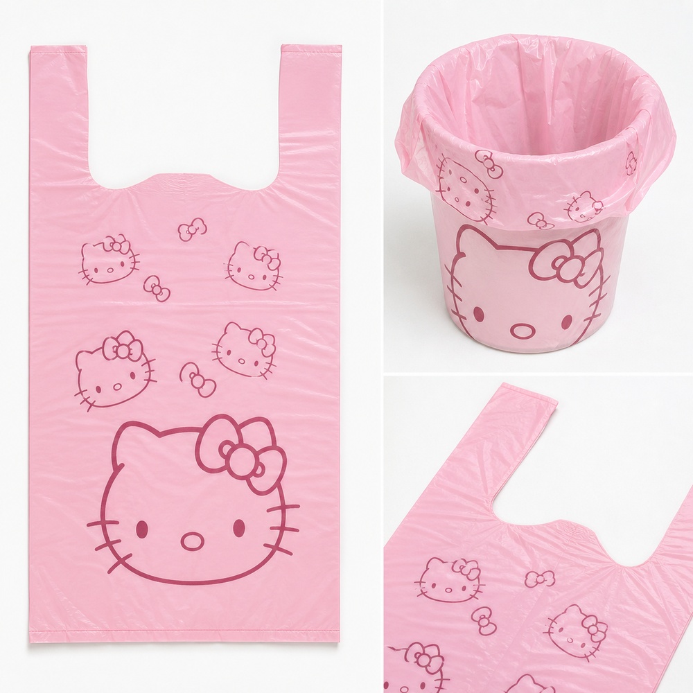 Pink Cartoon Cat Printed Vest  - Commercial Kitchen Bin review and price