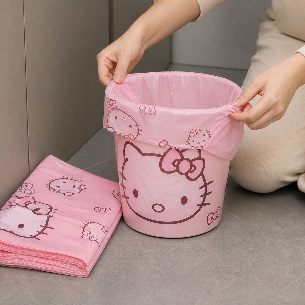 Pink Cartoon Cat Printed Vest  - Commercial Kitchen Bin review and price