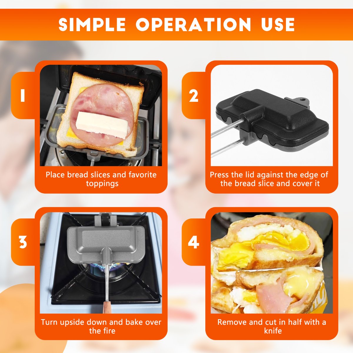ABUD-Double-Sided Sandwich Bak - Sandwich Press Panini review and price