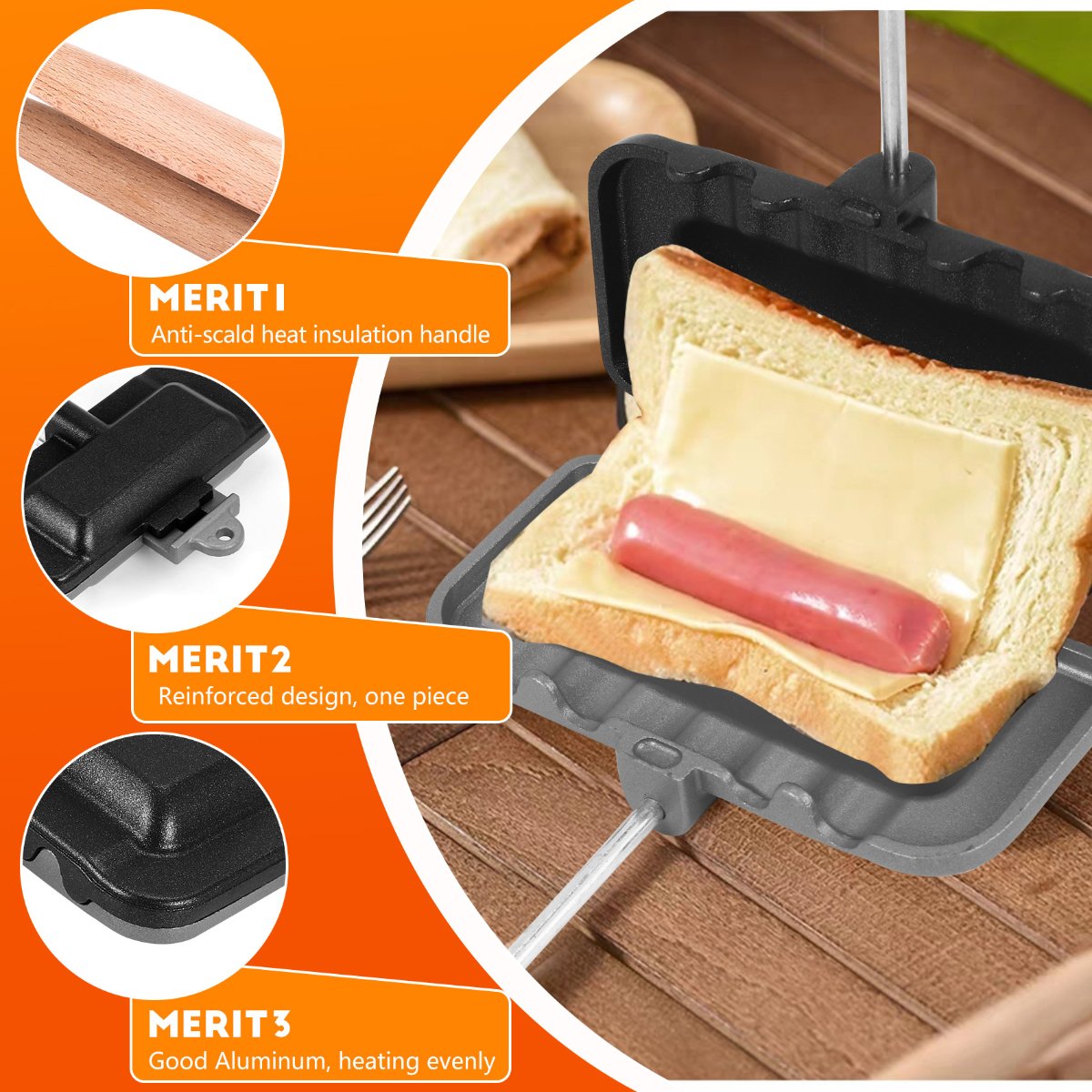 ABUD-Double-Sided Sandwich Bak - Sandwich Press Panini review and price