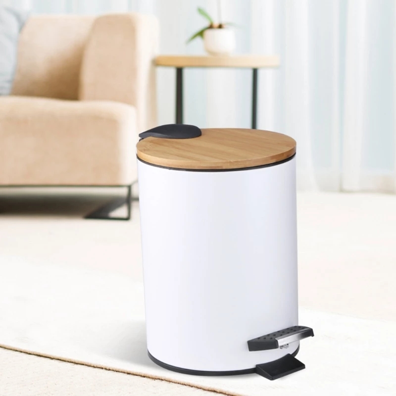 3/5L Wooden Flip Step Trash Ca - Commercial Kitchen Bin review and price