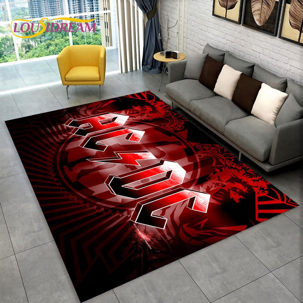 AC/DC Rock Band Area Rug Large - Kitchen Flooring Commercial review and price