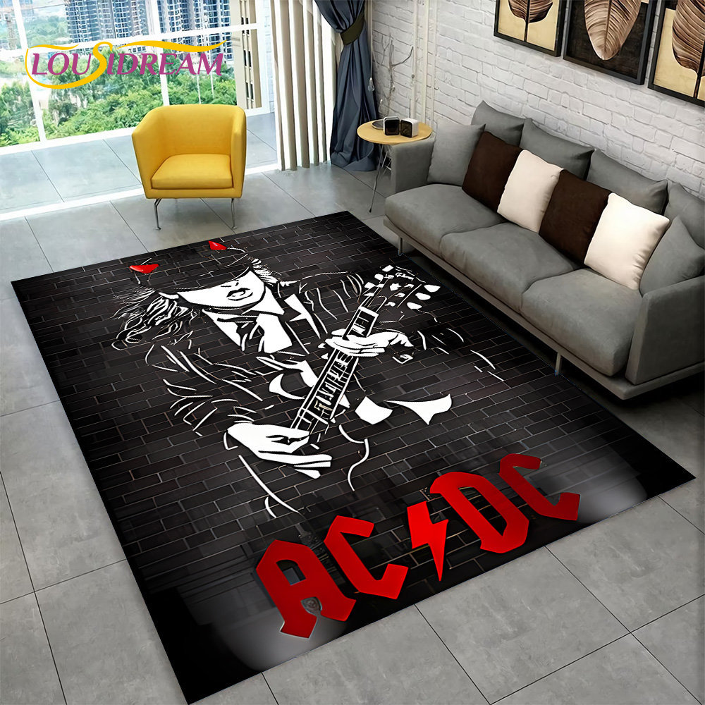 AC/DC Rock Band Area Rug Large - Kitchen Flooring Commercial review and price