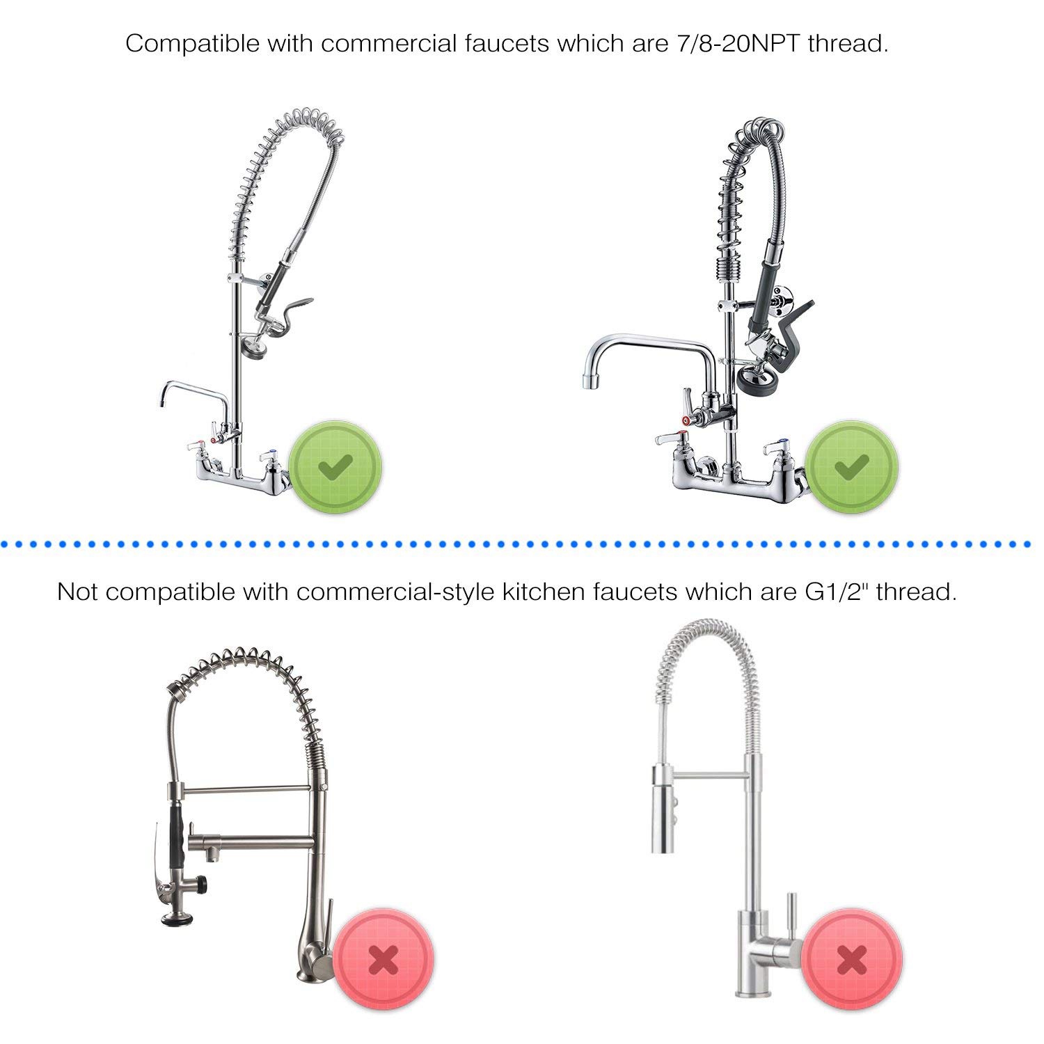 In stock Pre Rinse Sprayer Com - Commercial Kitchen Sprayer review and price