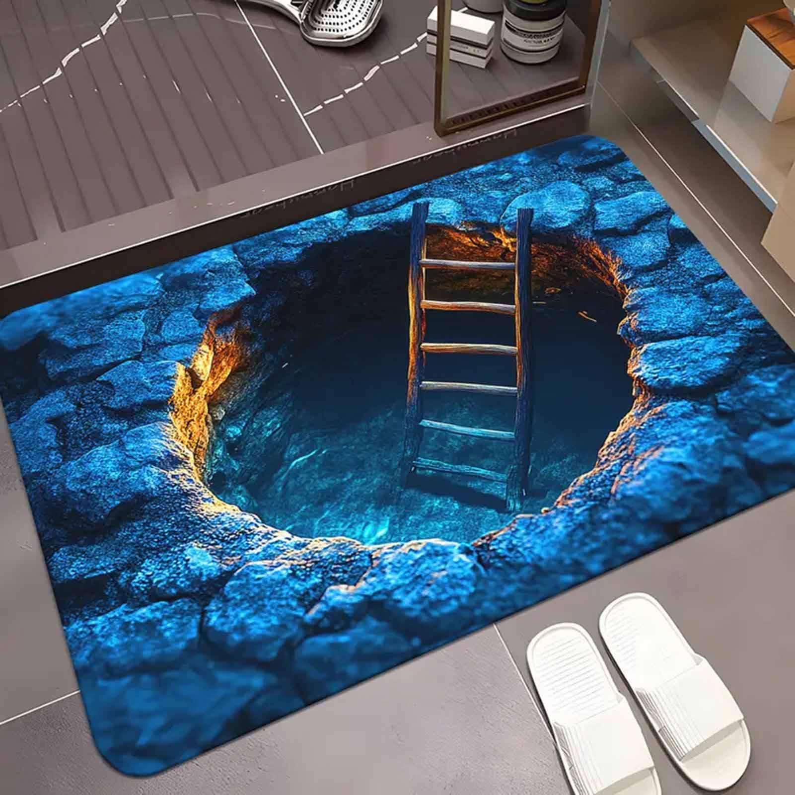 3D Optical Illusion Hole Rug N - Kitchen Flooring Commercial review and price
